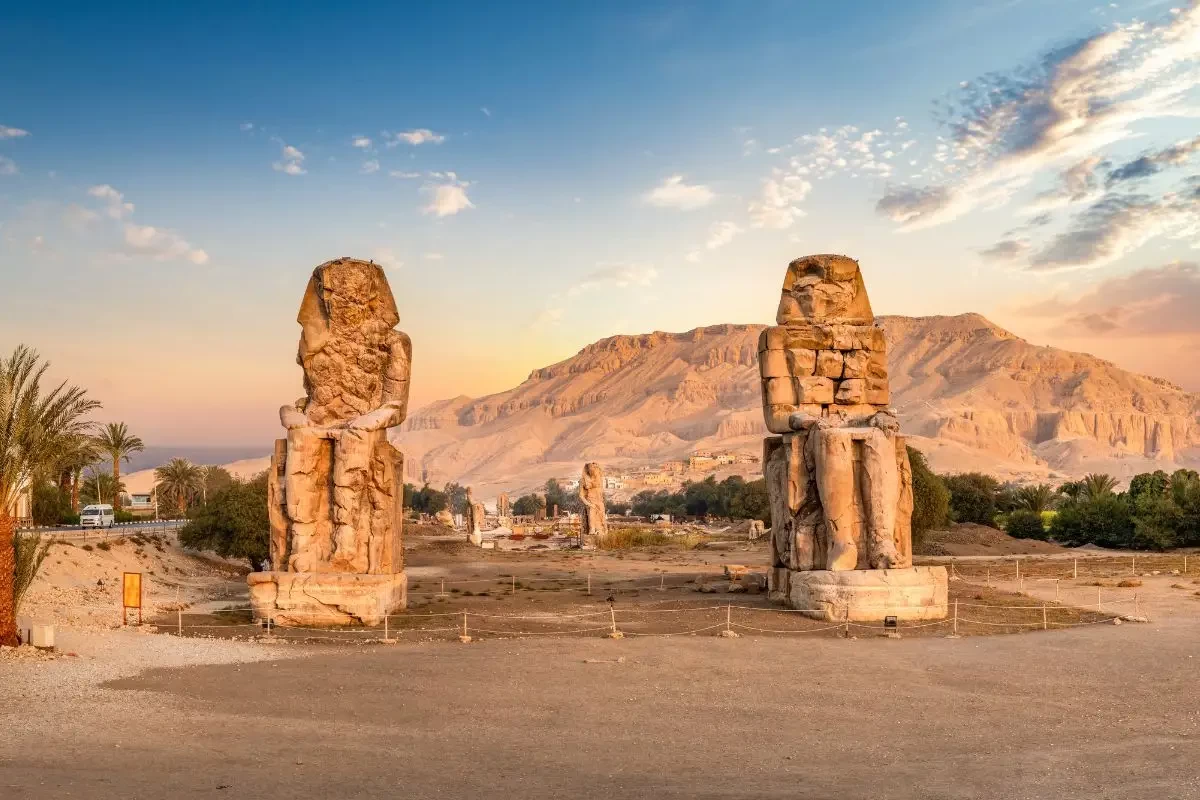 Colossi of Memnon in Luxor, Egypt.