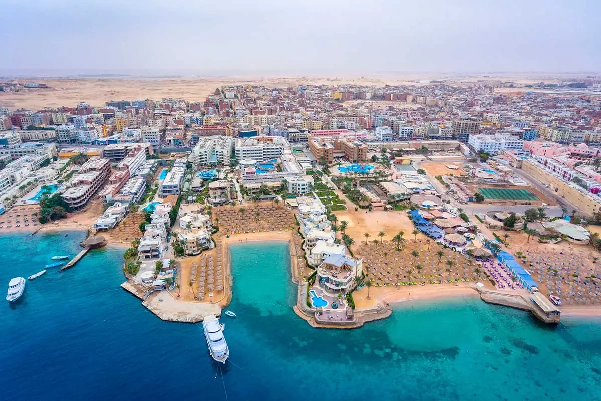 Luxury resort in Hurghada overlooking the Red Sea