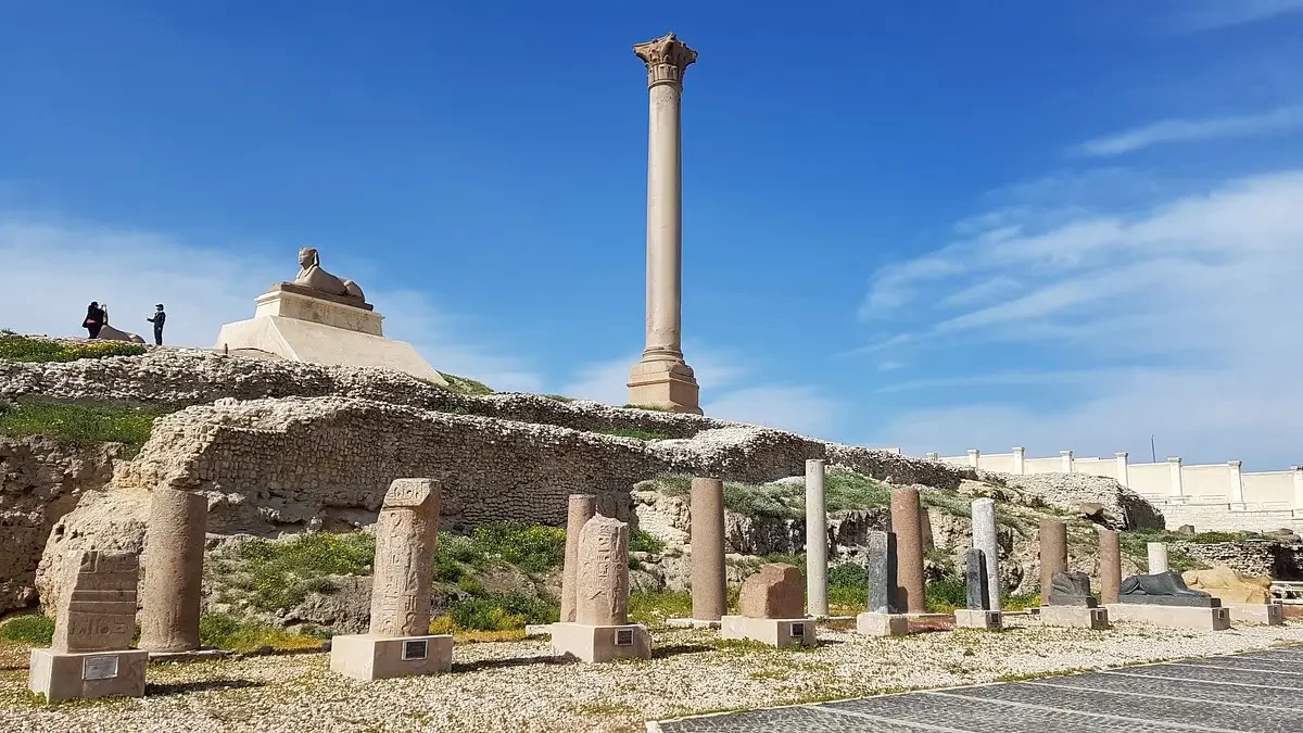 Pompey's Pillar Ancient Column in Alexandria