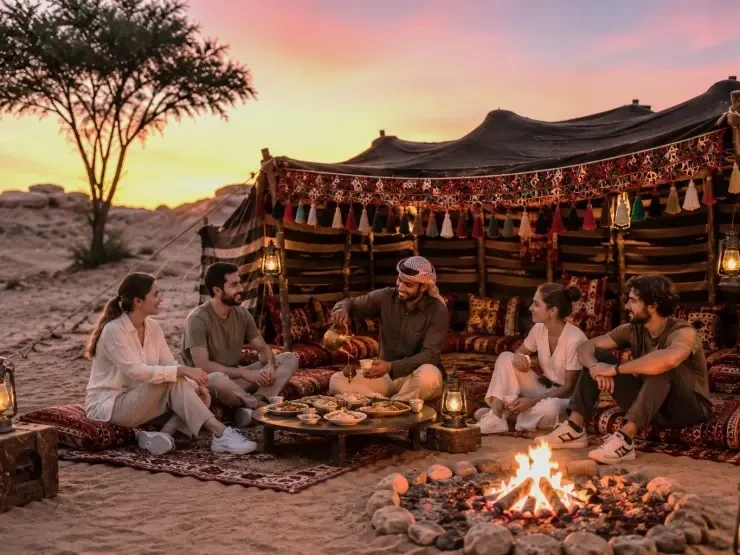 traditional Bedouin dinner in the Sinai Desert
