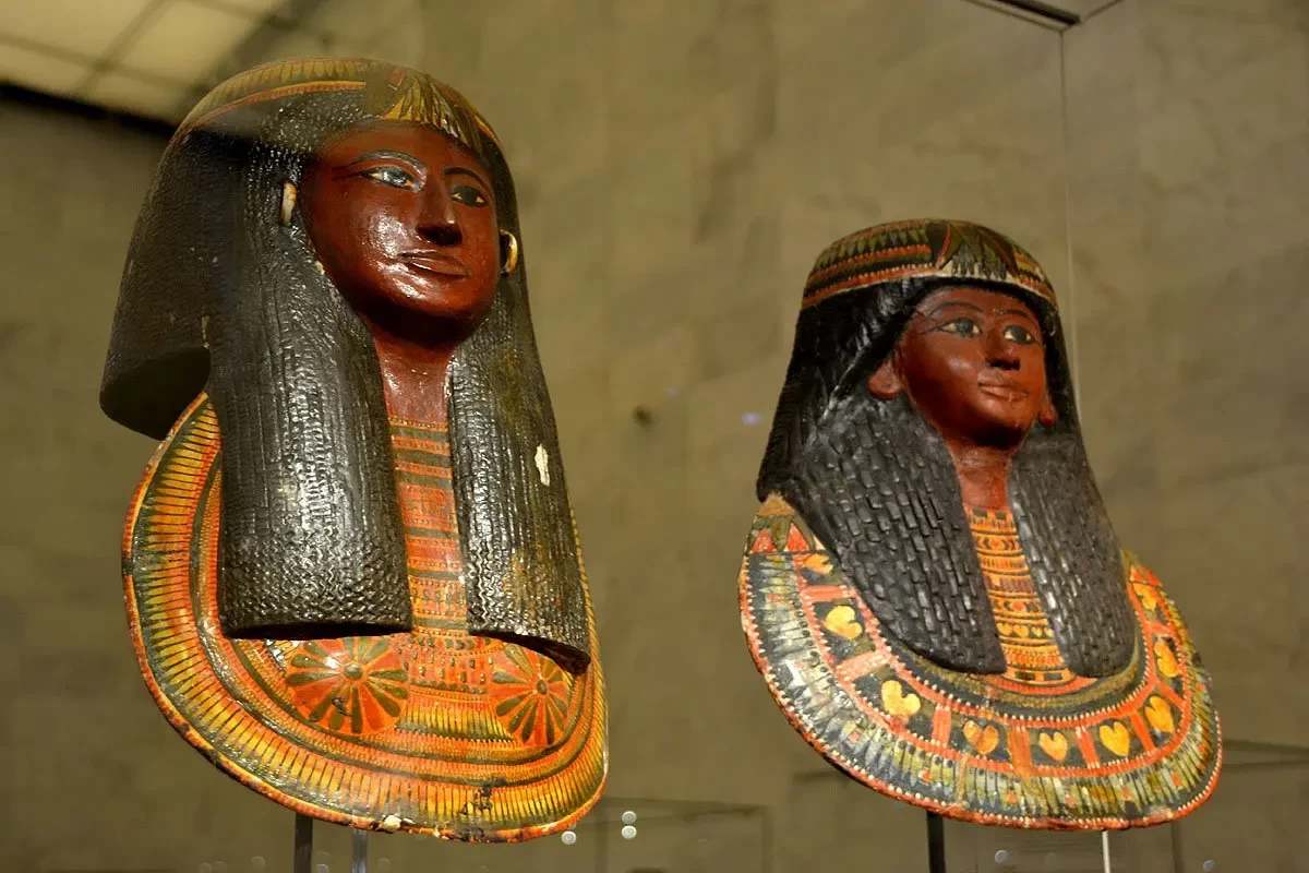 Historic artefacts on display in Cairo