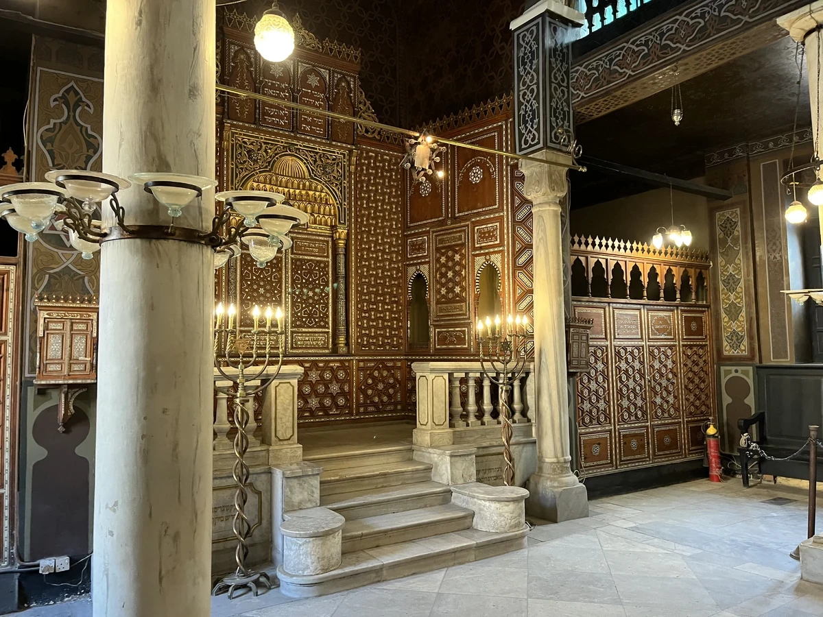 Architectural details of the historic synagogue
