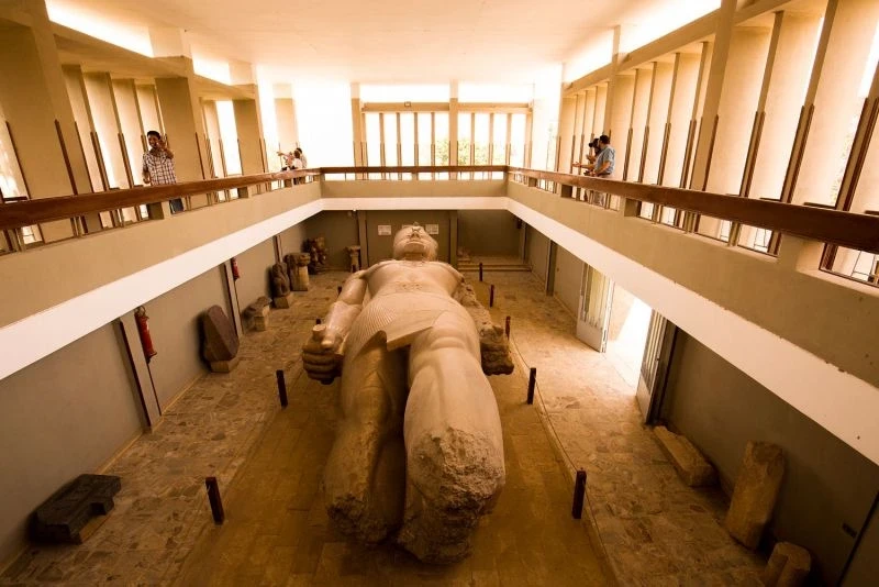 Ancient Egyptian statues and monuments