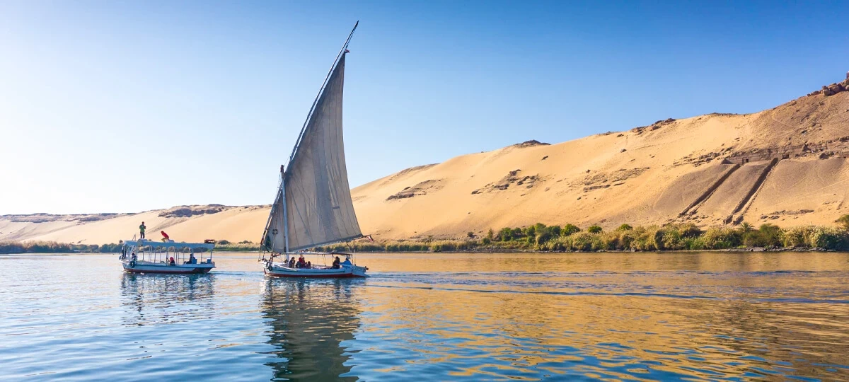 Felucca boat on the Nile in Egypt