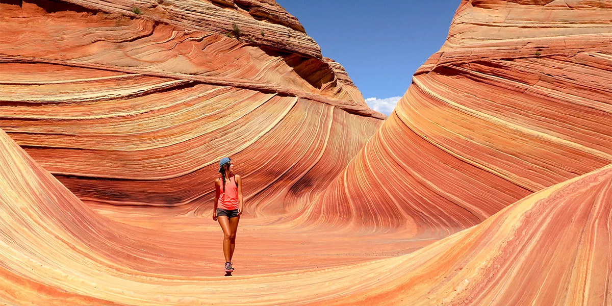 Colorful sandstone formations inside Colored Canyon, Sinai